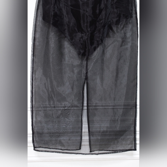 NWT Anthropologie Sunday in Brooklyn Sheer Skirt Midi Size L 90s Minimalist - Picture 7 of 12